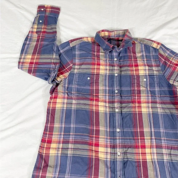 VTG Lauren Ralph Lauren Women Multicolor Long Sleeve Button Up Shirt Size XL - Picture 3 of 10